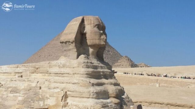 Ab Hurghada Tagesausflug nach Kairo Sphinx im Gizeh Plattaeu