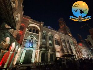 Das Grand Egyptian Museum (GEM) 5 Khan El Khalili Kairo Stadtführung; Khan el-Khalili alt Stadt Kairo abend