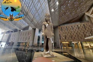 Ramses der zweite Statue in Grand Ägyptische Museum